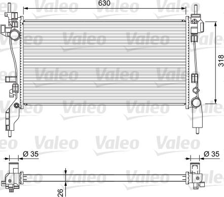 VALEO 701718 - Radiator, racire motor aaoparts.ro