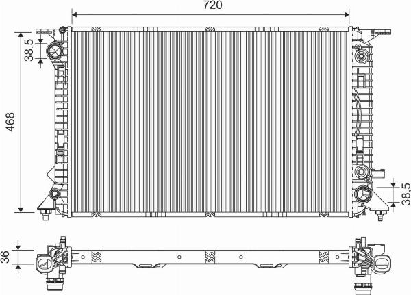 VALEO 735473 - Radiator, racire motor aaoparts.ro