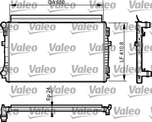 VALEO 735558 - Radiator, racire motor aaoparts.ro