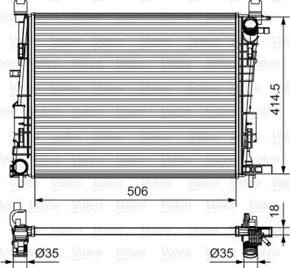 VALEO 735634 - Radiator, racire motor aaoparts.ro