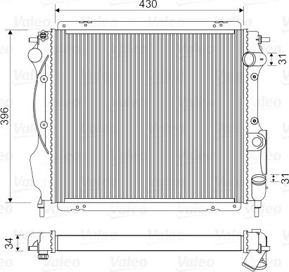 VALEO 730182 - Radiator, racire motor aaoparts.ro