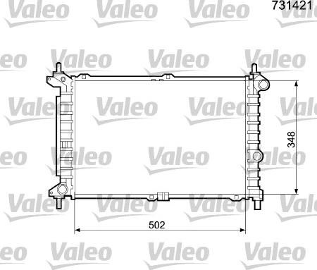 VALEO 731421 - Radiator, racire motor aaoparts.ro
