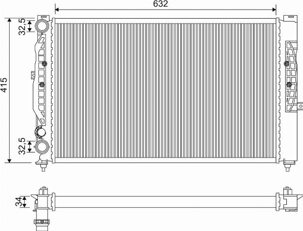 VALEO 731537 - Radiator, racire motor aaoparts.ro