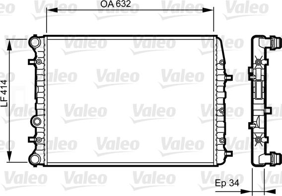 Valeo 732864 - Radiator, racire motor aaoparts.ro