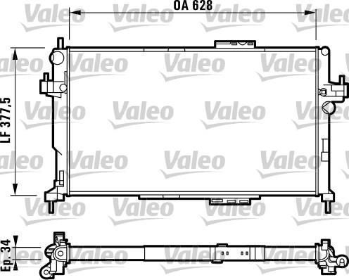 Valeo 732824 - Radiator, racire motor aaoparts.ro