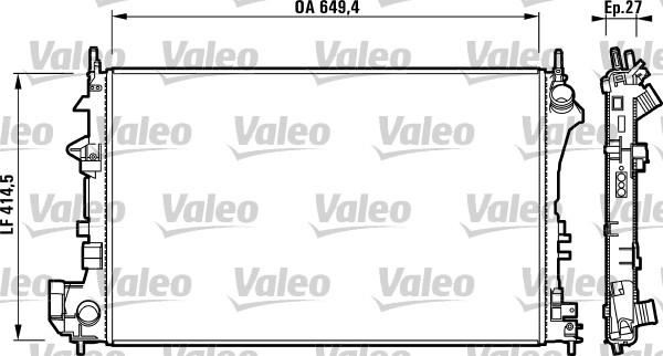 Valeo 732876 - Radiator, racire motor aaoparts.ro