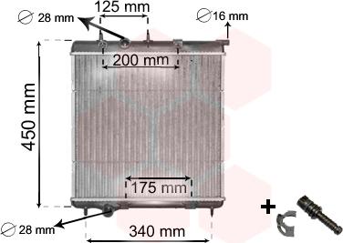 Van Wezel 40002298 - Radiator, racire motor aaoparts.ro