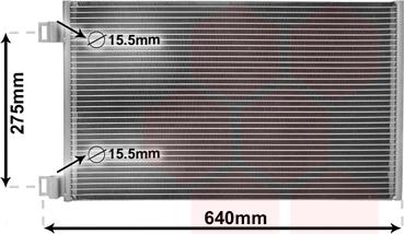 Van Wezel 43005444 - Condensator, climatizare aaoparts.ro