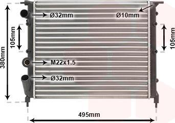 Van Wezel 43002118 - Radiator, racire motor aaoparts.ro