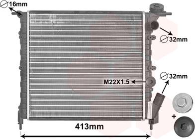 Van Wezel 43002120 - Radiator, racire motor aaoparts.ro