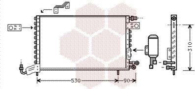 Van Wezel 58005142 - Condensator, climatizare aaoparts.ro