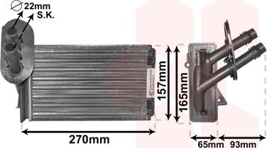 Van Wezel 58006173 - Schimbator caldura, incalzire habitaclu aaoparts.ro