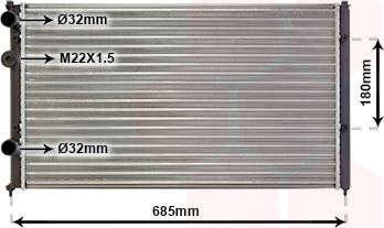 Van Wezel 58002115 - Radiator, racire motor aaoparts.ro