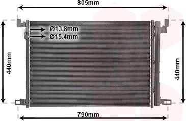 Van Wezel 58015705 - Condensator, climatizare aaoparts.ro