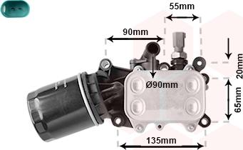 Van Wezel 58013722 - Radiator ulei, ulei motor aaoparts.ro