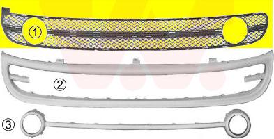 Van Wezel 5803499 - Grila ventilatie, bara protectie aaoparts.ro