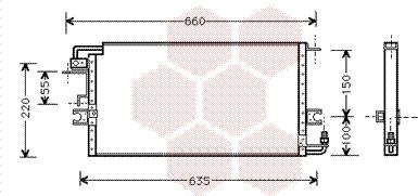 Van Wezel 53005198 - Condensator, climatizare aaoparts.ro