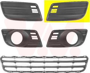 Van Wezel 5225591 - Grila ventilatie, bara protectie aaoparts.ro