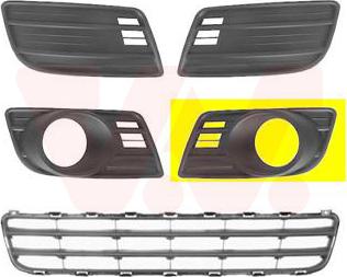 Van Wezel 5225593 - Grila ventilatie, bara protectie aaoparts.ro