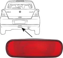 Van Wezel 5222929 - Lumina de ceata spate aaoparts.ro