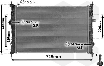 Van Wezel 09012710 - Radiator, racire motor aaoparts.ro