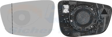 Van Wezel 0593837 - Sticla oglinda, oglinda retrovizoare exterioara aaoparts.ro