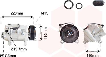 Van Wezel 0601K716 - Compresor, climatizare aaoparts.ro