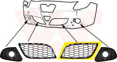 Van Wezel 0113595 - Grila ventilatie, bara protectie aaoparts.ro