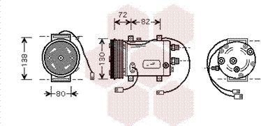 Van Wezel 0300K003 - Compresor, climatizare aaoparts.ro