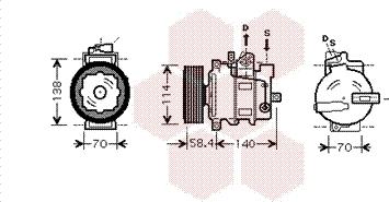 Van Wezel 0300K178 - Compresor, climatizare aaoparts.ro