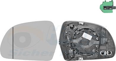 Van Wezel 0334865U - Sticla oglinda, oglinda retrovizoare exterioara aaoparts.ro