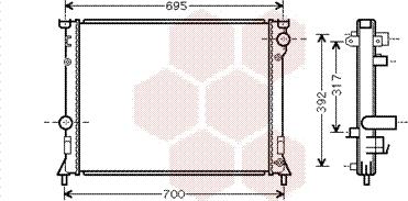 Van Wezel 07002116 - Radiator, racire motor aaoparts.ro