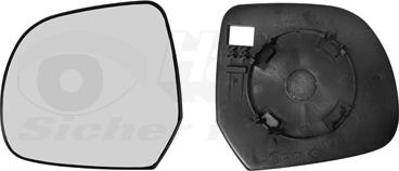 Van Wezel 1555835 - Sticla oglinda, oglinda retrovizoare exterioara aaoparts.ro