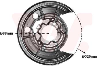 Van Wezel 1651374 - Protectie stropire,disc frana aaoparts.ro