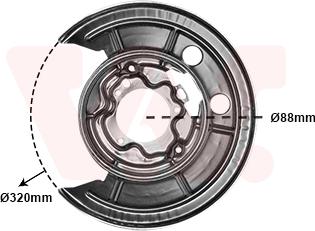 Van Wezel 1651373 - Protectie stropire,disc frana aaoparts.ro