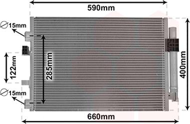 Van Wezel 18005484 - Condensator, climatizare aaoparts.ro