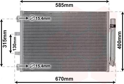 Van Wezel 18005487 - Condensator, climatizare aaoparts.ro