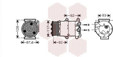 Van Wezel 1800K430 - Compresor, climatizare aaoparts.ro