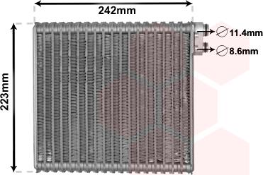Van Wezel 1700V421 - Evaporator,aer conditionat aaoparts.ro