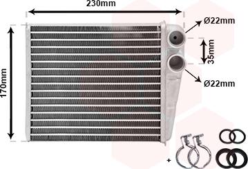 Van Wezel 30006465 - Schimbator caldura, incalzire habitaclu aaoparts.ro