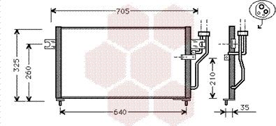 Van Wezel 32005105 - Condensator, climatizare aaoparts.ro