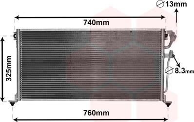 Van Wezel 32005220 - Condensator, climatizare aaoparts.ro