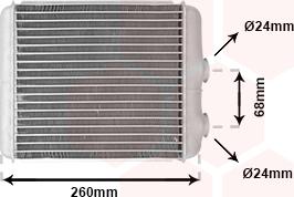 Van Wezel 37006259 - Schimbator caldura, incalzire habitaclu aaoparts.ro