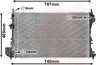Van Wezel 37002338 - Radiator, racire motor aaoparts.ro