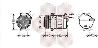 Van Wezel 3700K543 - Compresor, climatizare aaoparts.ro