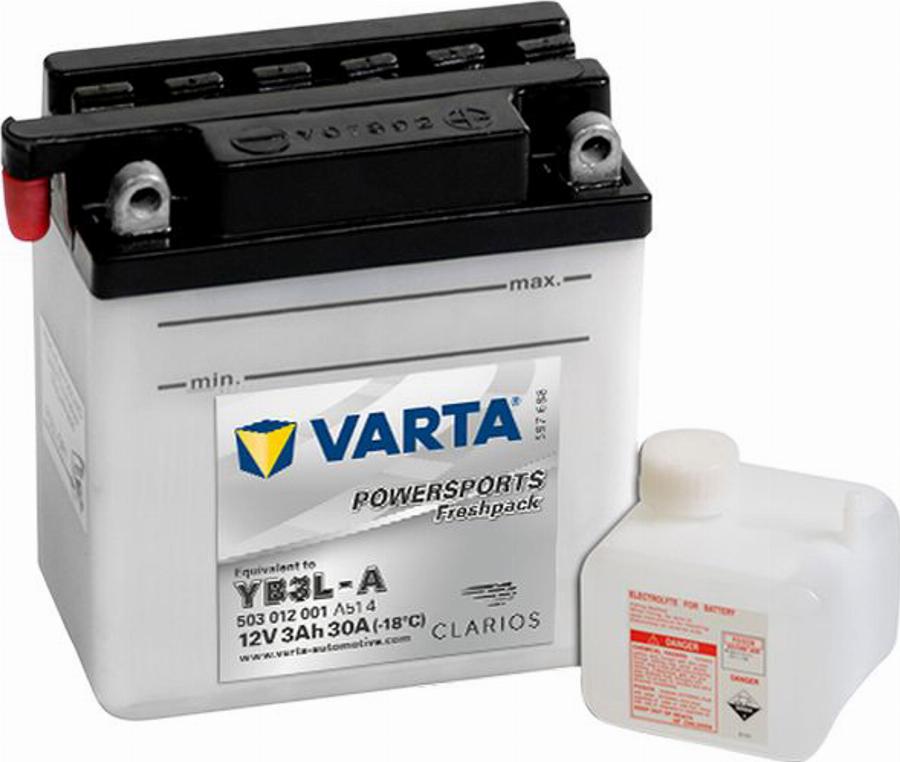 Varta 503 012 001 - Baterie de pornire aaoparts.ro