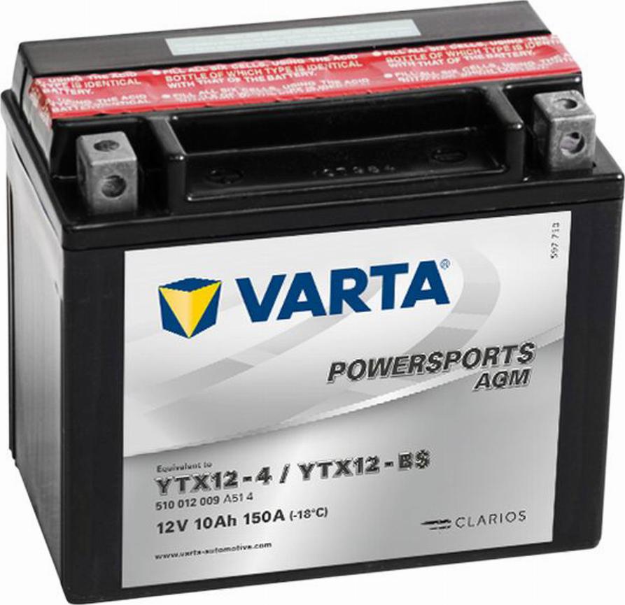 Varta 510 012 009 - Baterie de pornire aaoparts.ro
