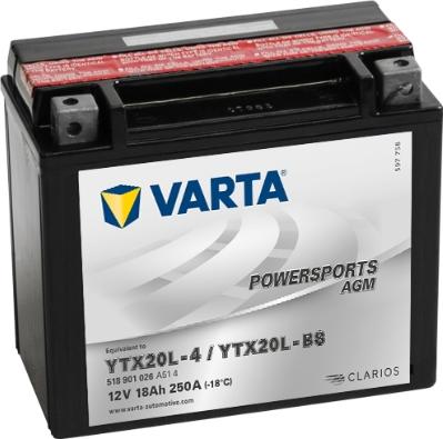 Varta 518901026A514 - Baterie de pornire aaoparts.ro
