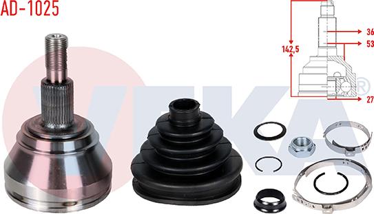 Veka AD-1025 - Set articulatie, planetara aaoparts.ro