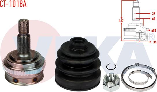 Veka CT-1018A - Set articulatie, planetara aaoparts.ro